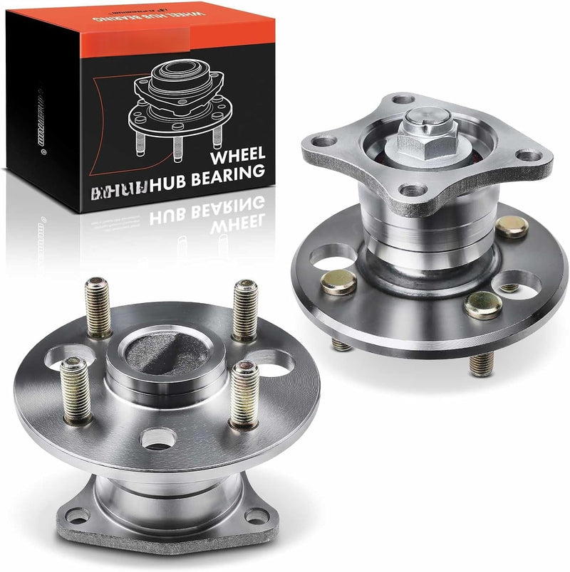 Rear Wheel Bearing and Hub Assembly Pair for Toyota Corolla 1993-2002, Chevrolet Prizm 1998-2002, Geo Prizm 1993-1997