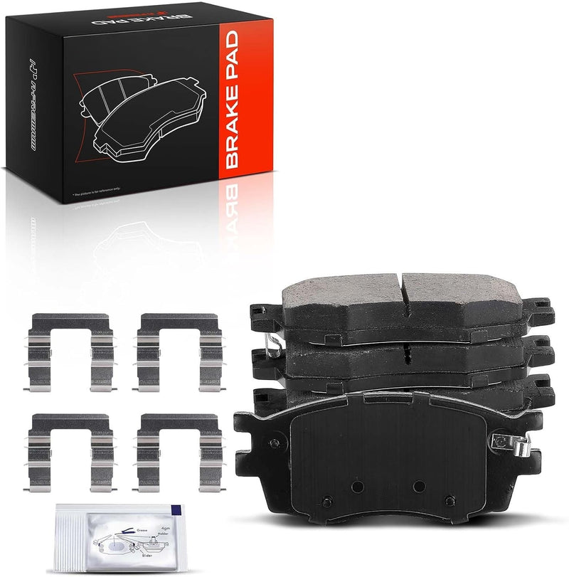 Front Ceramic Brake Pads with Wear Indicator for Hyundai Accent 2006-2011, Kia Rio 2006-2011, Rio5 2006-2011