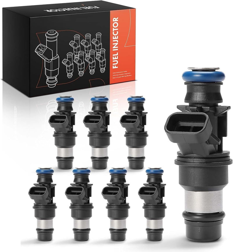 Fuel Injector Set of 8 for Chevrolet Tahoe 2000-2006 4.8L, 5.3L, GMC Yukon 2000-2006 4.8L, 5.3L, 2001-2006 6.0L