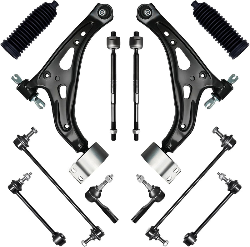 Front End Suspension Kit for Chevrolet Equinox 2018-2024, GMC Terrain 2018-2024, Lower Control Arms, Sway Bar Links
