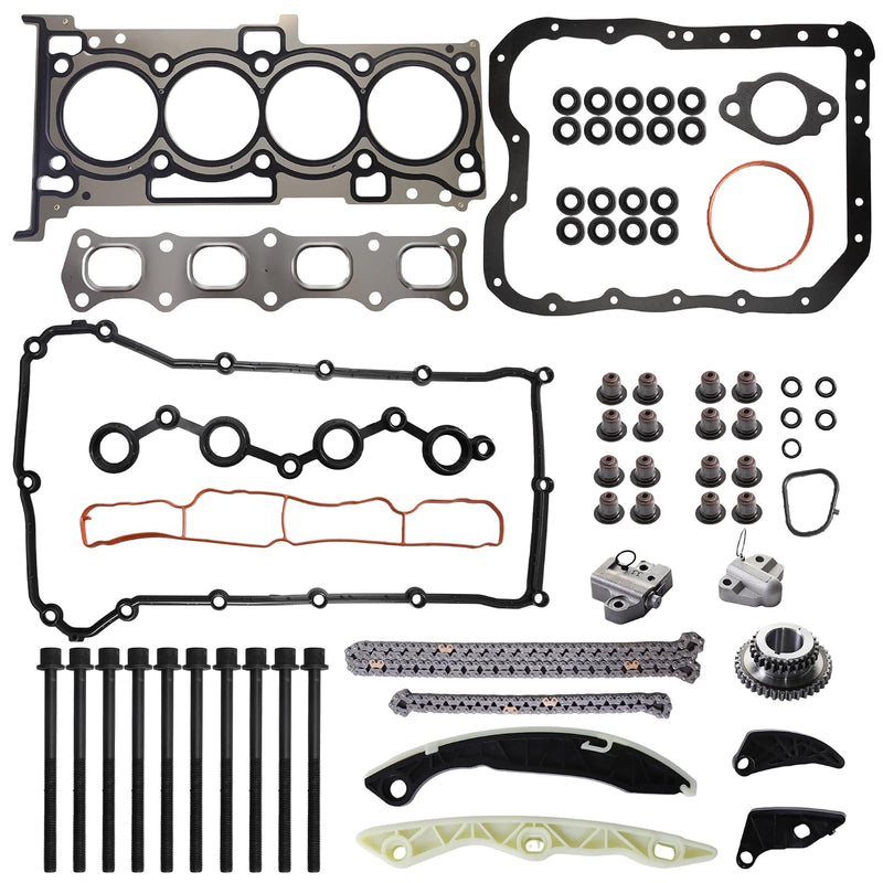 Head Gasket Set Bolts with Timing Chain Kit L4 2.4L