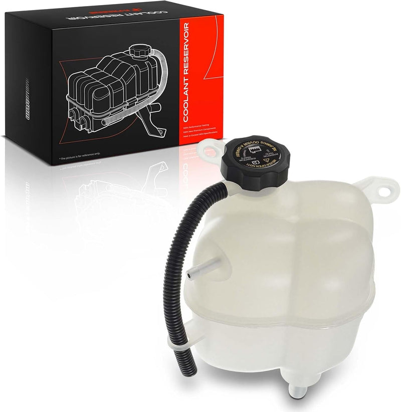 Front Pressurized Coolant Expansion Reservoir for Chevrolet Equinox 2005 3.4L Gas, with 15 PSI Cap