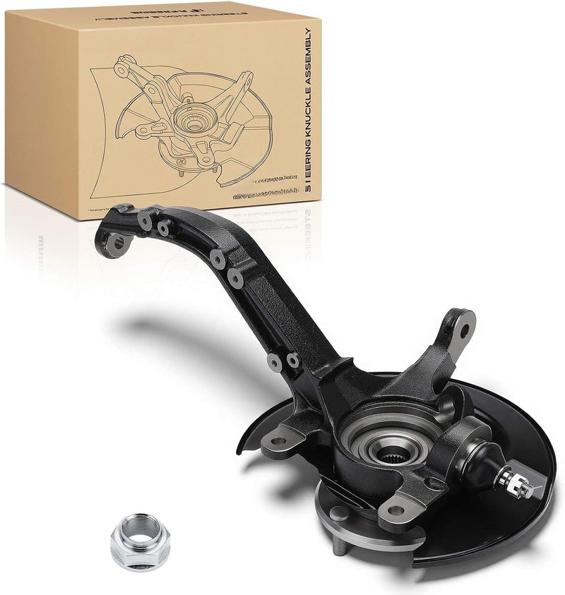 Front Right Steering Knuckle and Wheel Hub Bearing Assembly for Honda Accord 1998-2002, 2.3L, 4-Lug, Passenger Side
