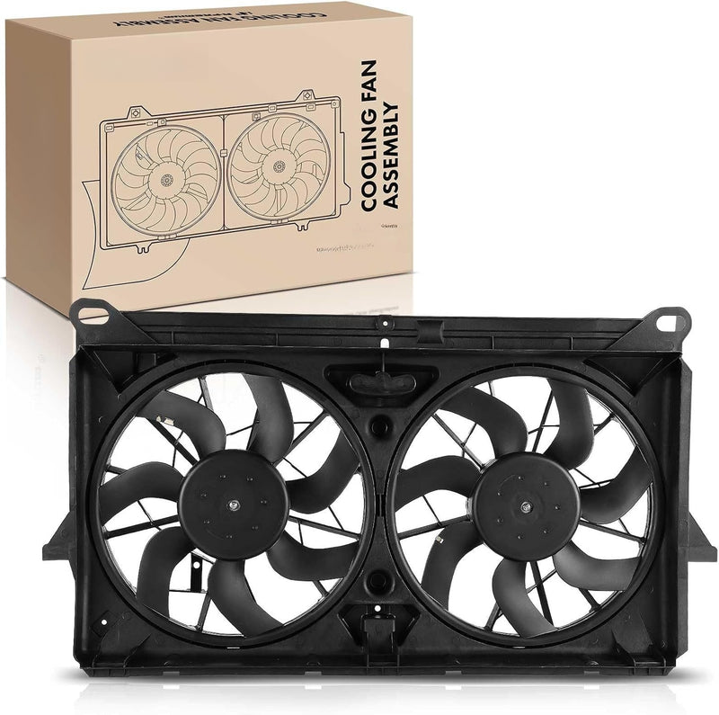 Dual Engine Cooling Fan Assembly with Shroud for Chevrolet Silverado 1500 2005-2006, Avalanche 1500 2005-2006