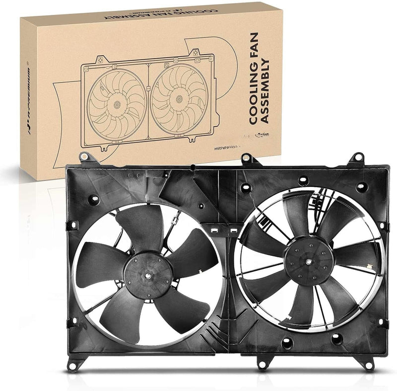 Dual Radiator Cooling Fan Assembly for Toyota Highlander 2004-2007, 2.4L, with Shroud