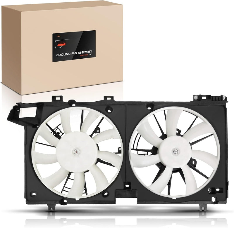 Dual Radiator Cooling Fan Assembly with Shroud for Subaru Outback 2015-2019, Legacy 2015-2019, 3.6R, 3.6L H6