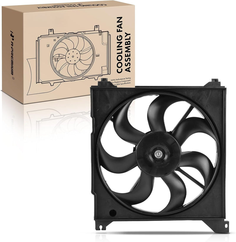 Radiator Cooling Fan Assembly with Shroud for Hyundai Sonata 1999-2005, XG350 2002-2005, XG300 2001, Kia Optima 2001-2006