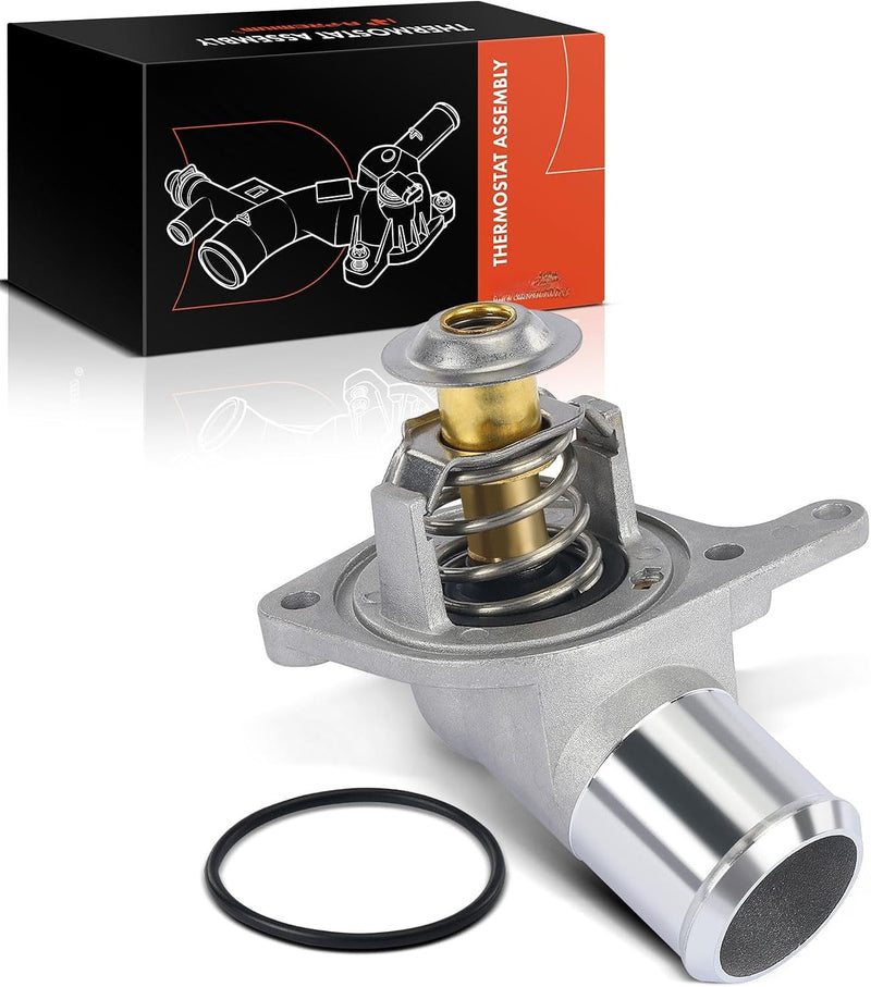 Aluminum Thermostat Housing with Thermostat for Chevrolet Silverado 1500 1999-2003, Tahoe 2000-2003