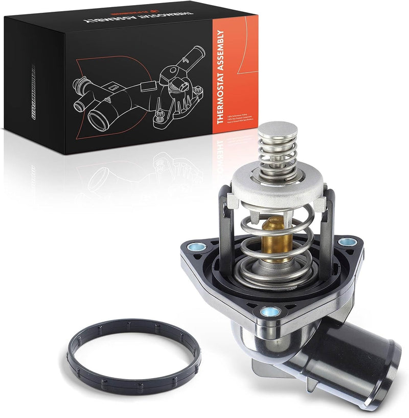 Engine Coolant Thermostat Housing Assembly for Chevrolet Silverado 1500 2014-2018, Tahoe 2014-2020, GMC Sierra 1500 2014-2018