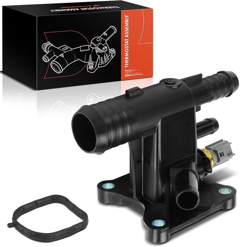 Thermostat Housing with Sensor and Seal for Ford Escape 2013-2018, Fusion 2013-2018, Edge 2012-2018, Focus 2013-2018
