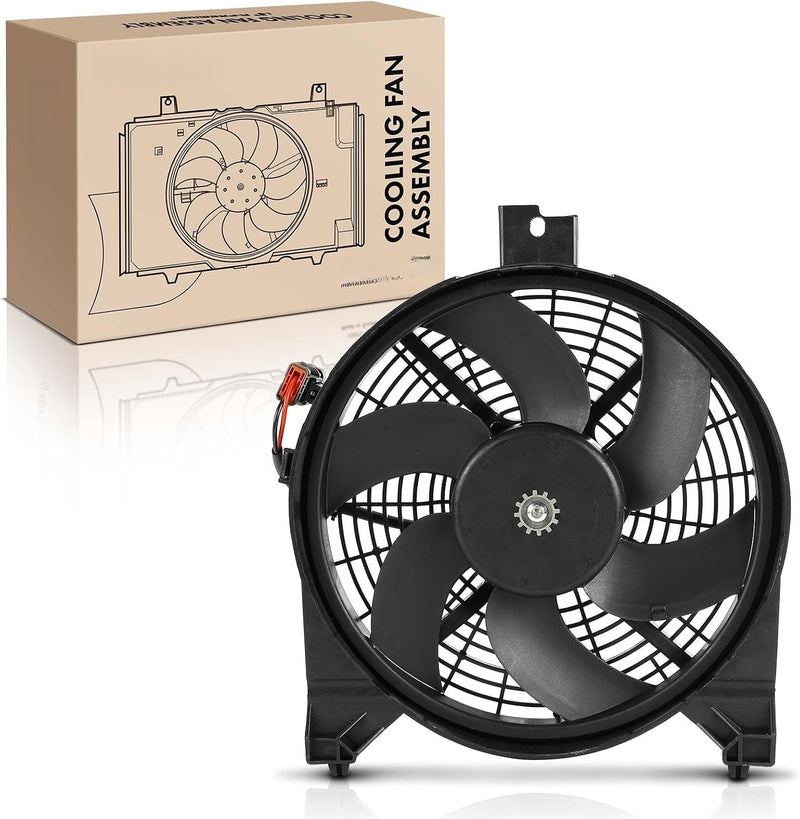 Right A/C Condenser Fan Assembly with Shroud for Nissan Titan 2004-2006, Armada 2005-2006, Infiniti QX56 2004-2006, 5.6L V8