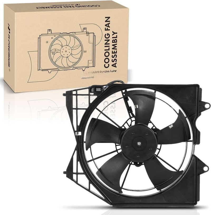 Left Radiator Cooling Fan Assembly with Shroud for Honda Accord 2018-2022, Acura TLX 2021-2022, 1.5L 2.0L, 2-Pin