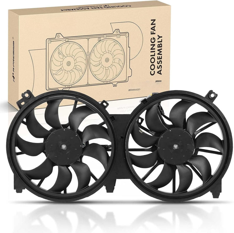Dual Radiator Cooling Fan Assembly with Motors for Nissan Maxima 2009-2014 3.5L V6