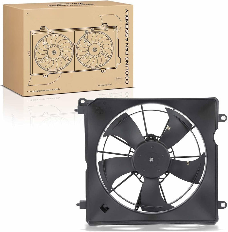 Left Driver Side Radiator Cooling Fan Assembly with Shroud for Honda Accord 2013-2017, Acura TLX 2015-2020, 2.4L