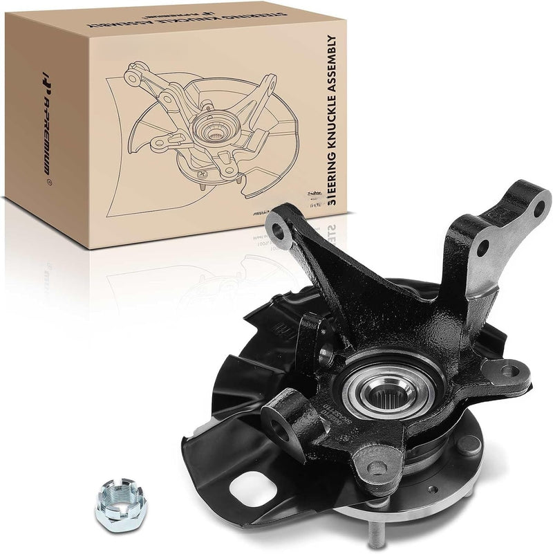 Front Left Steering Knuckle and Wheel Bearing Hub Assembly for Hyundai Elantra 2001-2006, 2.0L, Driver Side, with 4-Wheel ABS