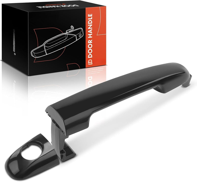 Front Left Driver Side Exterior Door Handle for Hyundai Sonata 2006-2010, Keyhole, Primed Black