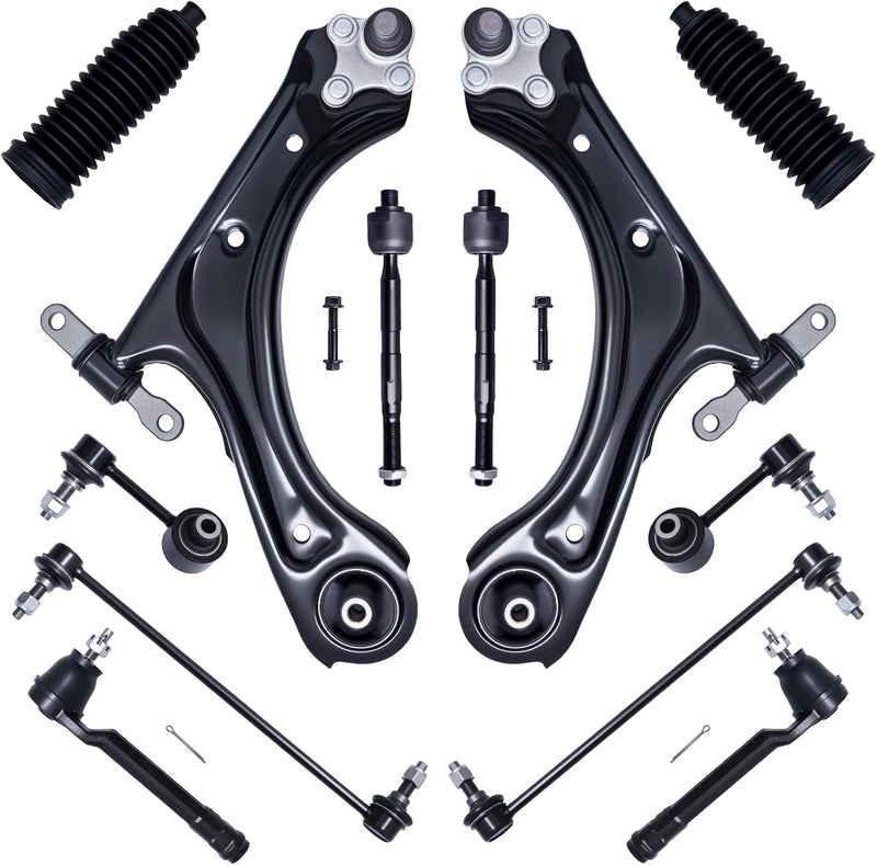 Front End Suspension Kit with Lower Control Arms, Tie Rods and Sway Bar Links for Hyundai Tucson 2022-2025