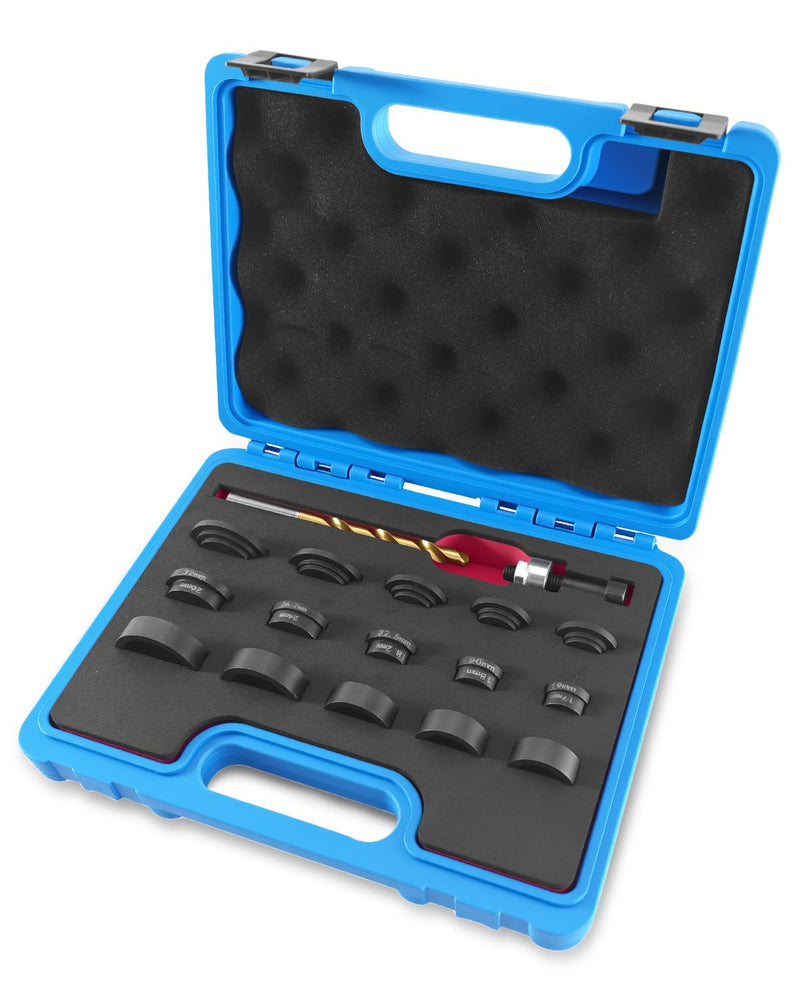 Bumper Hole Punch Kit for Parking Sensor and Reverse Camera Install, 17-32mm, 10 Sizes