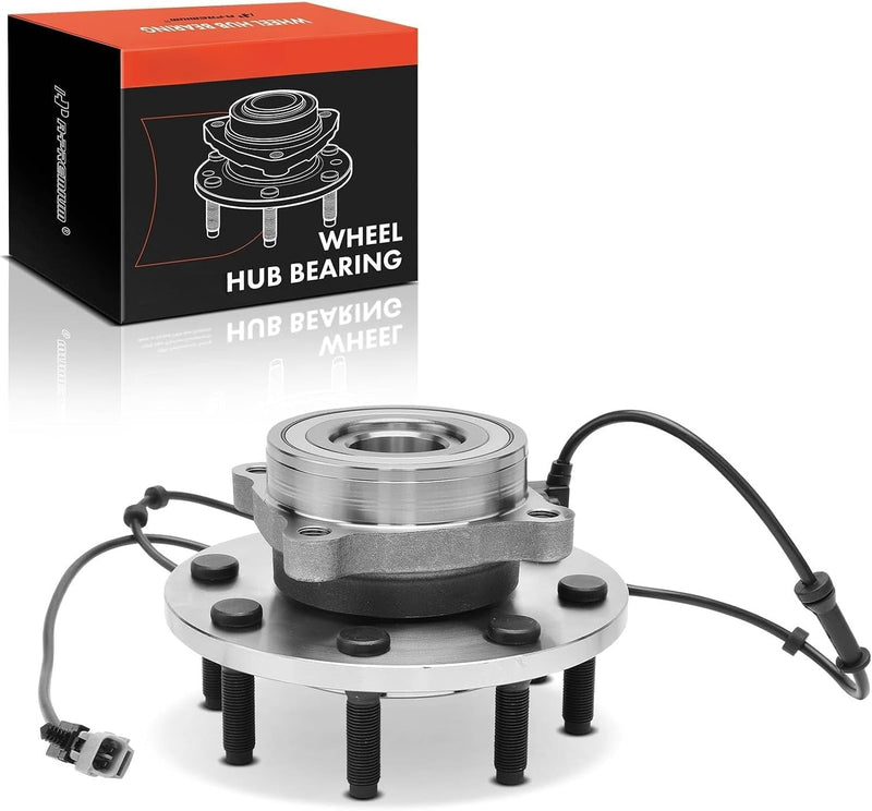 Front Wheel Bearing and Hub Assembly with ABS Sensor for Dodge Ram 2500 2000-2002 4WD, Ram 3500 2000-2002, 8-Lug