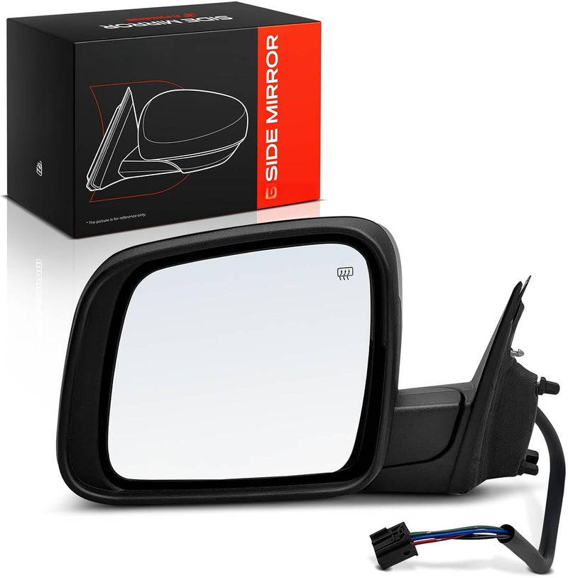 Front Left Driver Side Heated Power Door Mirror for Jeep Grand Cherokee 2011-2018 WK2, Manual Folding