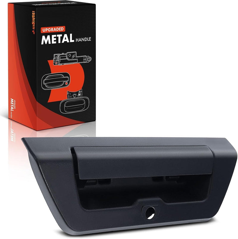 Manual Tailgate Handle with Camera Hole for Ford F-150 2015-2017, Without Power Touch Opening, No Lamp Hole, Metal