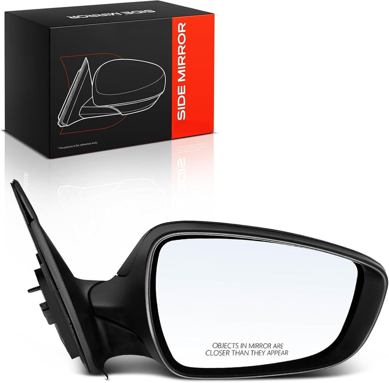Front Right Passenger Side Power Mirror for Hyundai Accent 2012-2017, Non-Heated, Paint-to-Match Black