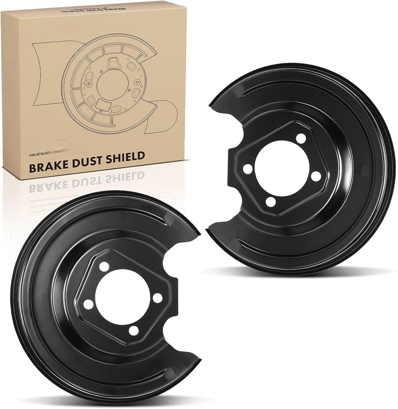 Rear Brake Dust Shields for Toyota Prius 2010-2015, Prius Plug-In 2012-2015, 1.8L, Left and Right Pair