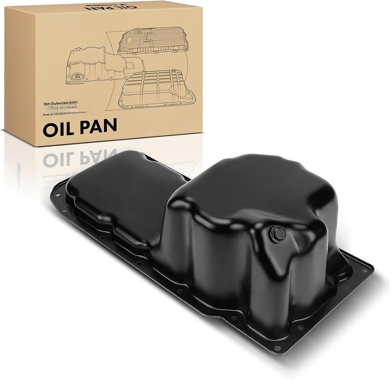 Steel Engine Oil Pan With Drain Plug for Dodge Ram 1500 2002-2004, Jeep Grand Cherokee 1999-2004 4.7L