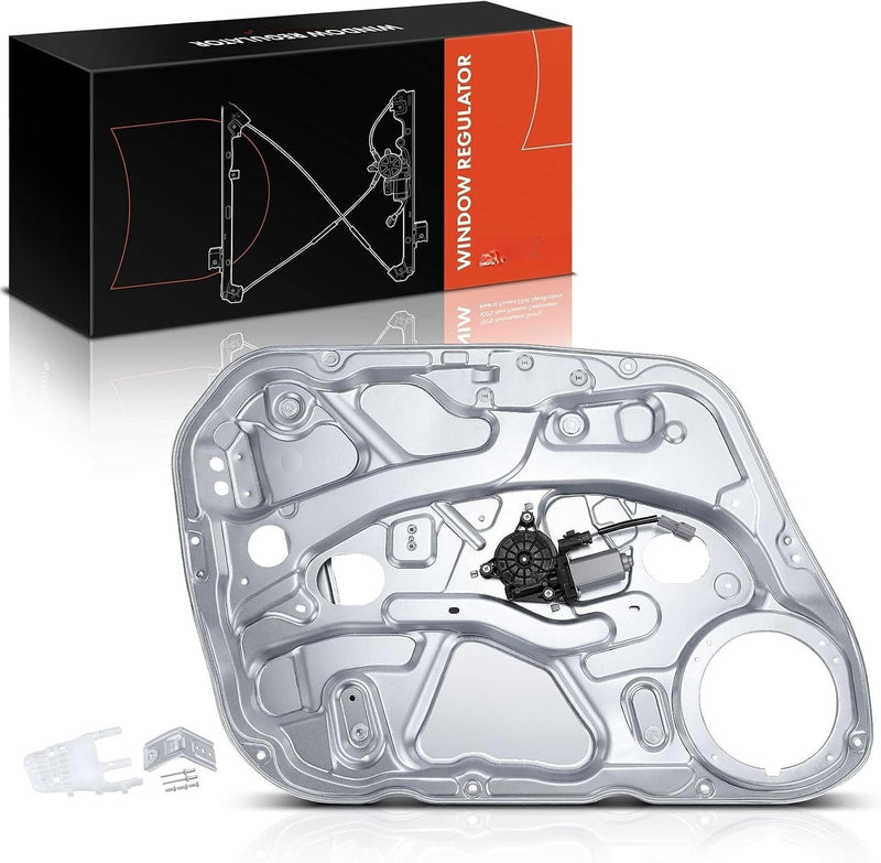 Front Left Driver Side Power Window Regulator with Motor and Panel for Hyundai Elantra 2009-2012 Hatchback Only, 2-Pin