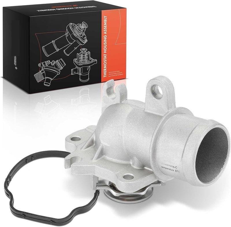 Aluminum Thermostat Housing Assembly for Jeep Grand Cherokee 2007-2010 3.0L V6, 87°C
