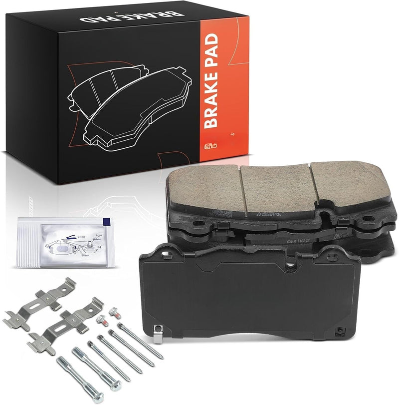 Front Ceramic Brake Pads for Cadillac CTS 2016-2019 (V Model), Chevrolet Camaro 2017-2024 (ZL1 Model), Left and Right