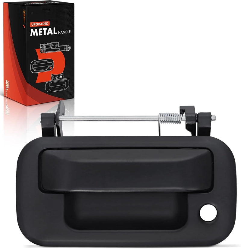 Tailgate Handle with Keyhole for Ford F-150 2004-2014, F-150 Heritage 2004, Primed Black, Metal, No Camera Hole