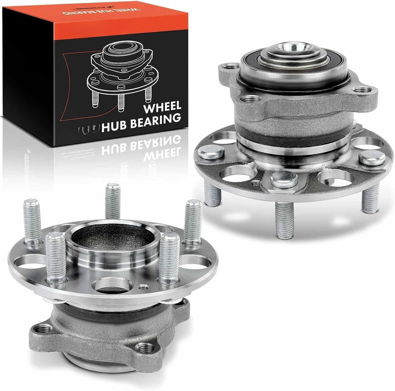 Rear Wheel Bearing and Hub Assembly Pair for Honda Accord 2008-2012, Acura TSX 2009-2014, 5-Lug