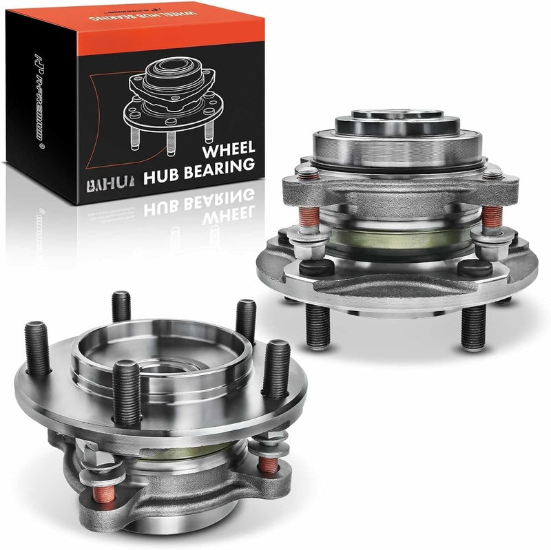 Front Wheel Bearing and Hub Assembly with ABS Ring for Toyota Tundra 2007-2021, Sequoia 2008-2022, RWD Only