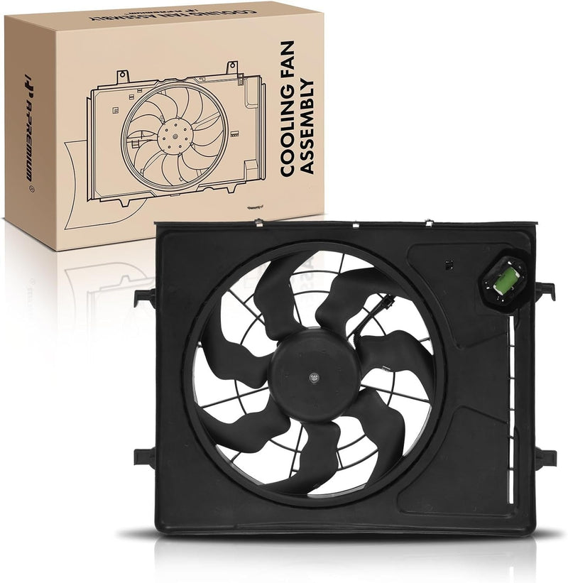 Radiator Cooling Fan Assembly for Hyundai Elantra 2007-2010, 2.0L, with Shroud, 3-Pin