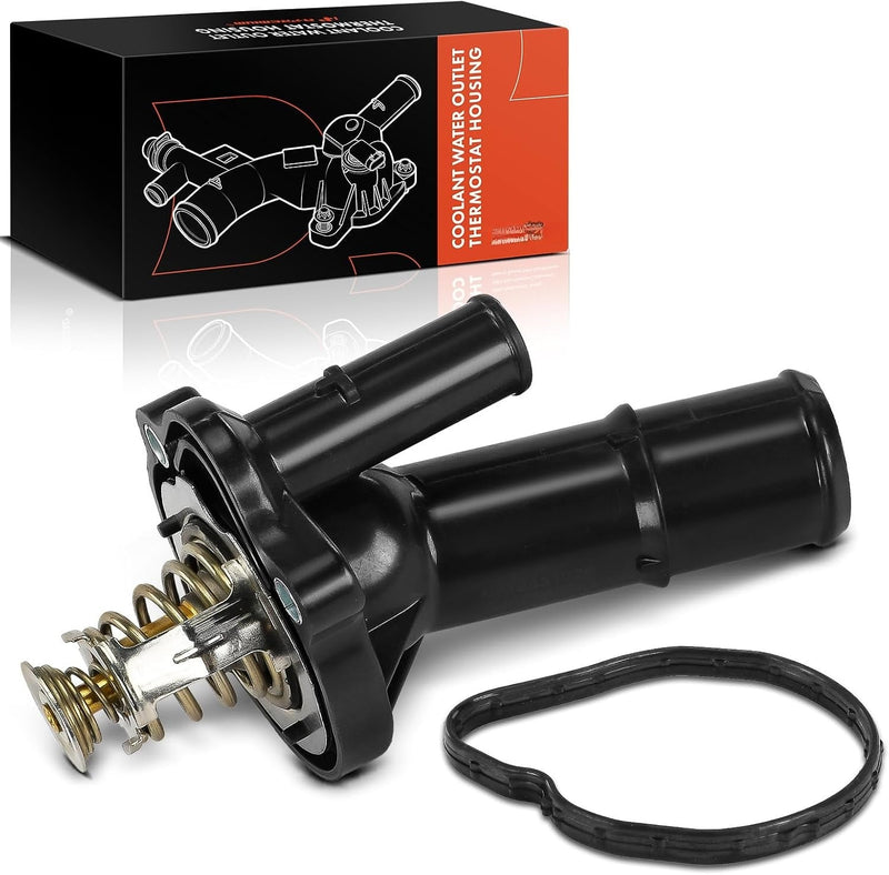 Thermostat Housing with Thermostat, 82°C, for Ford Focus 2013-2018, Escape 2013-2016, Fusion 2013-2016, Lincoln MKZ 2013-2016