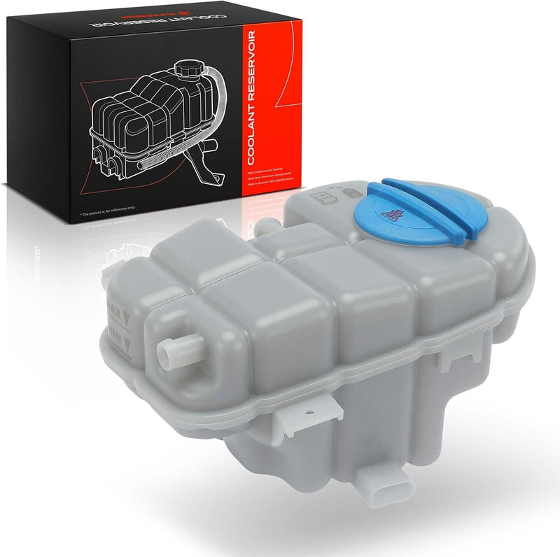 Front Engine Coolant Expansion Reservoir for Audi A6 2012-2018, A7 Quattro 2012-2018, S6 2013-2018, with Cap and Sensor