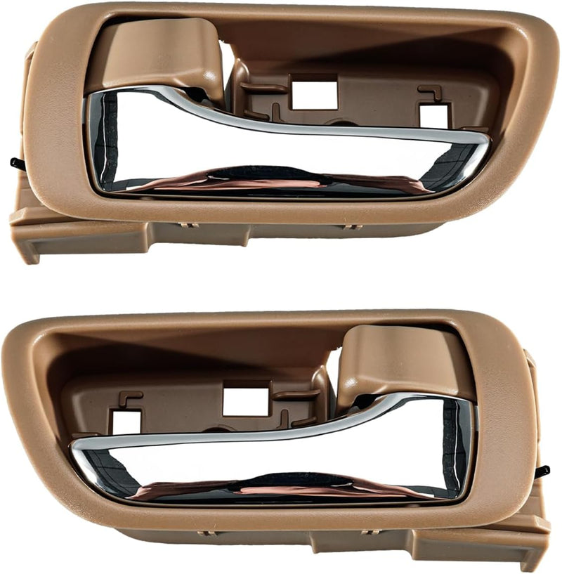 Interior Door Handle Set, Driver and Passenger Side, for Toyota Camry 2002-2006, Beige