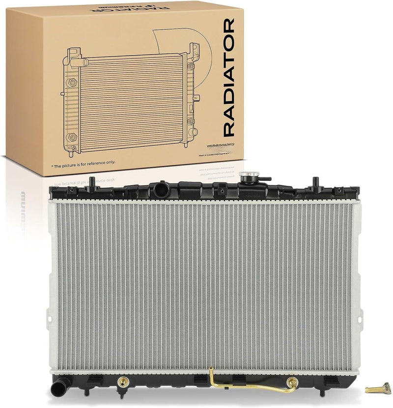 Radiator with Transmission and Engine Oil Coolers for Hyundai Elantra 2001-2006, Tiburon 2003-2008, 2.0L, 2.7L