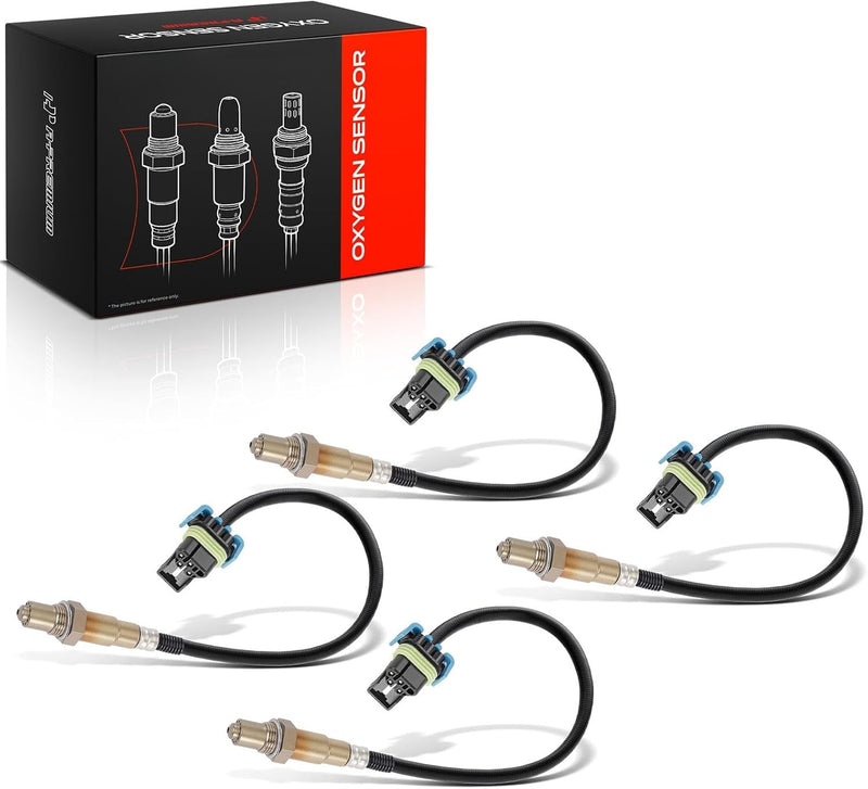 O2 Oxygen Sensor 4-Piece Set for Chevrolet Equinox 2010-2017, Traverse 2009-2011, GMC Terrain 2010-2017, Acadia 2009-2011
