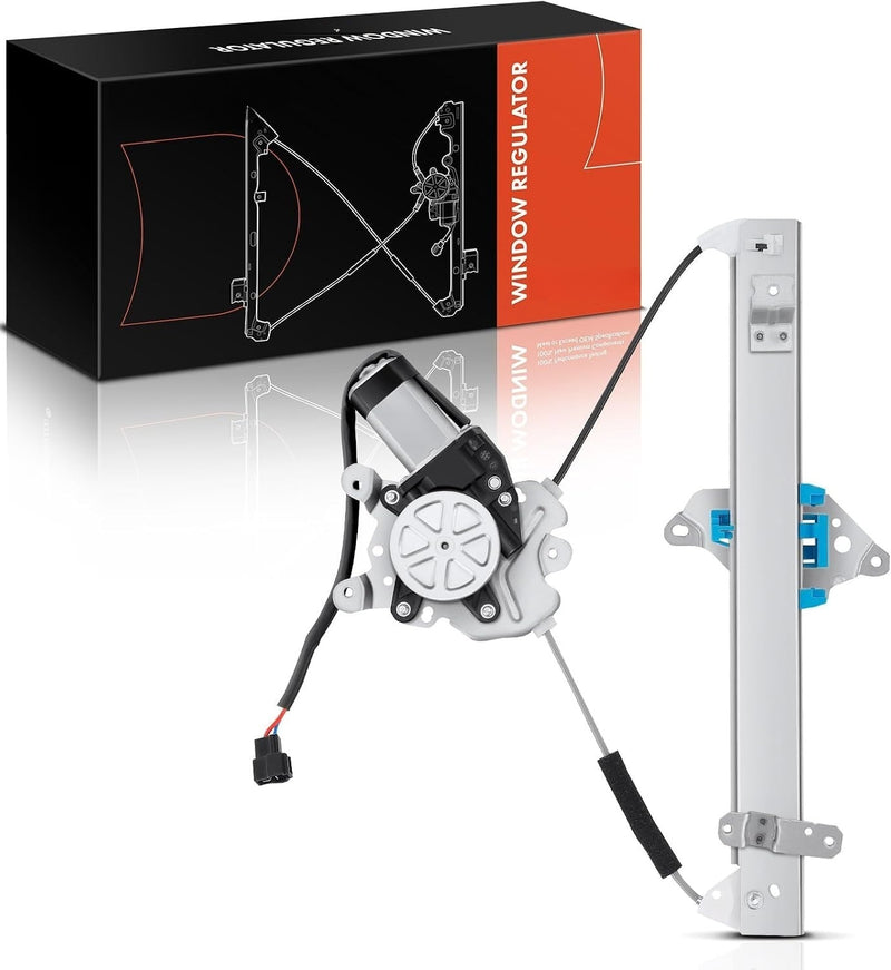 Rear Left Driver Side Power Window Regulator with Motor for Mitsubishi Outlander 2003-2006, 2-Pin Motor Connector