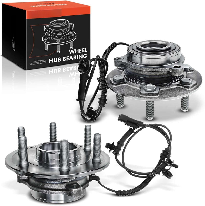 Front Wheel Bearing and Hub Assembly Pair for Ram 1500 2019-2023, 4WD, 22 in Wheels, ABS, 6-Lug
