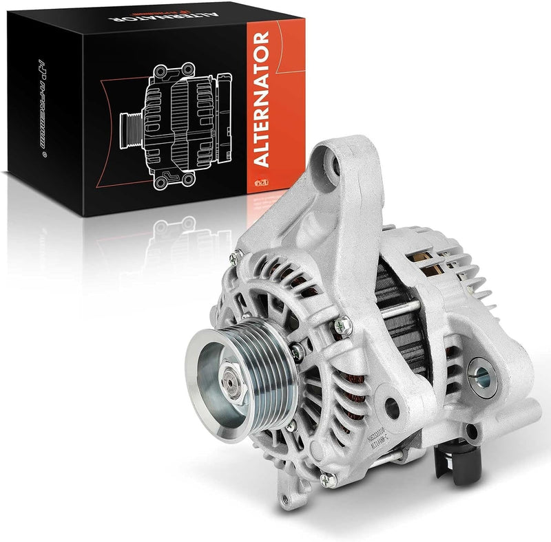Alternator for Honda Accord 2013-2017 2.4L Manual Transmission, 12V 110A, 7-Groove Clutch Pulley