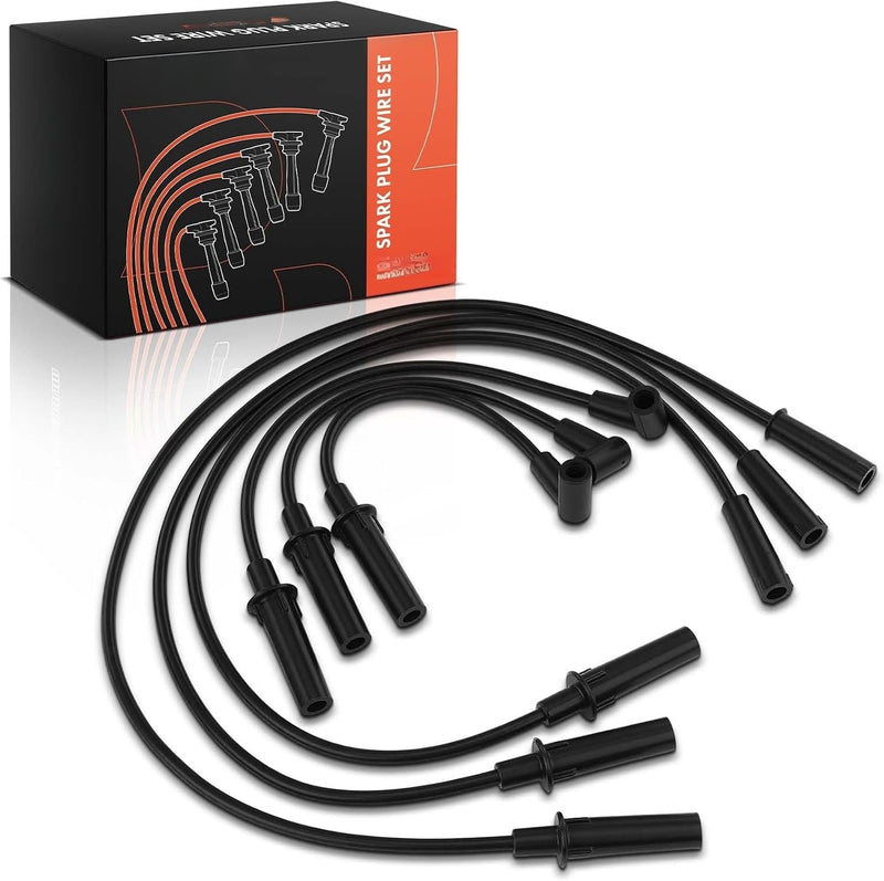 7mm Spark Plug Wire Set for Jeep Wrangler 2007-2011 3.8L V6 JK, Set of 6