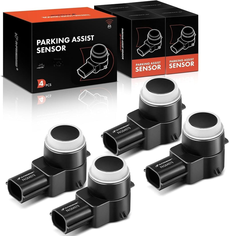 Rear Parking Assist Sensor Set of 4 for Chevrolet Tahoe 2007-2014, Traverse 2009-2017, GMC Yukon 2007-2014