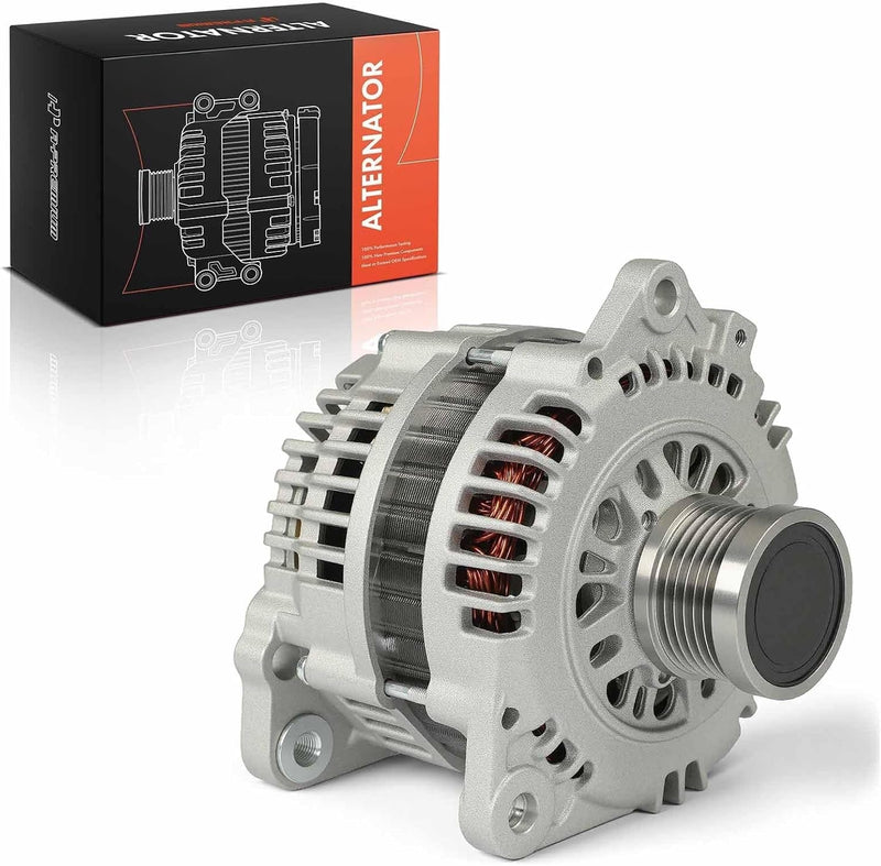 Alternator 12V 110A with 6-Groove Clutch Pulley for Nissan Frontier 2005-2019, Suzuki Equator 2009-2012, 2.5L