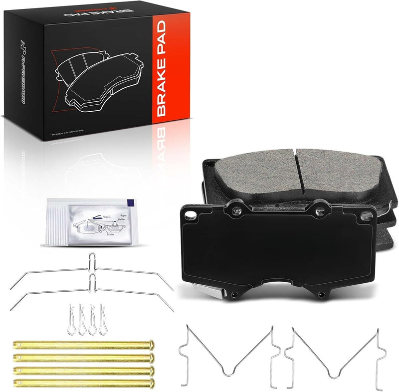 Front Ceramic Brake Pads for Toyota 4Runner 2003-2022, Tacoma 2016-2022, FJ Cruiser 2007-2014, Tundra 2000-2006
