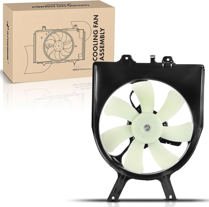 Right A/C Condenser Fan Assembly with Shroud for Honda Odyssey 2005-2010 3.5L V6