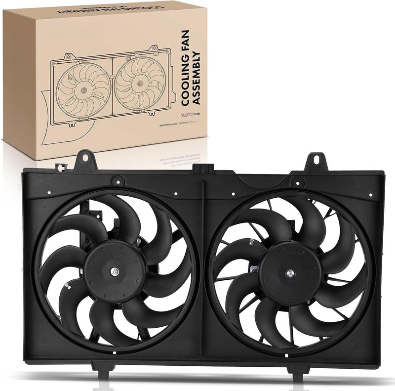 Radiator Cooling Fan Assembly for Nissan Sentra 2007-2017 with A/C or Sport Appearance Package, Dual Fans with Shroud