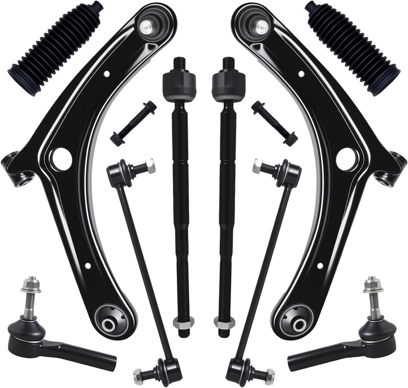 Front End Suspension Kit, 10-Piece, for Jeep Patriot 2007-2017, Compass 2007-2017, Dodge Caliber 2007-2012